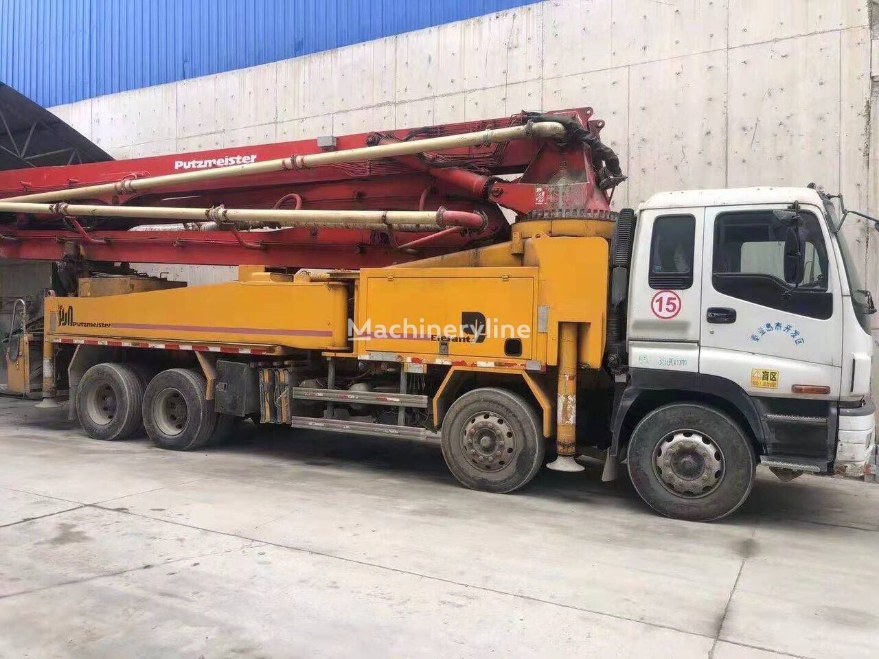 Isuzu şaside Putzmeister M42 beton pompası