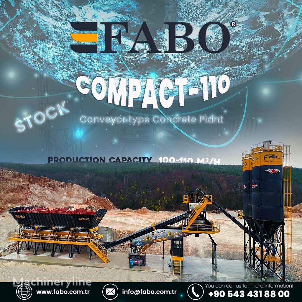 yeni FABO  COMPACT-110 CONCRETE PLANT | CONVEYOR TYPE beton santrali