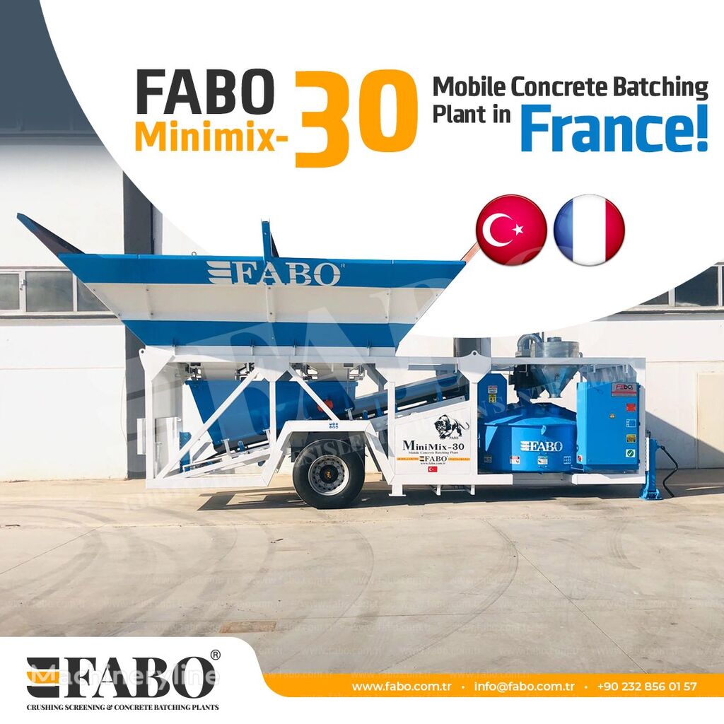 yeni FABO MOBILE CONCRETE PLANT CONTAINER TYPE 30 M3/H FABO MINIMIX beton santrali