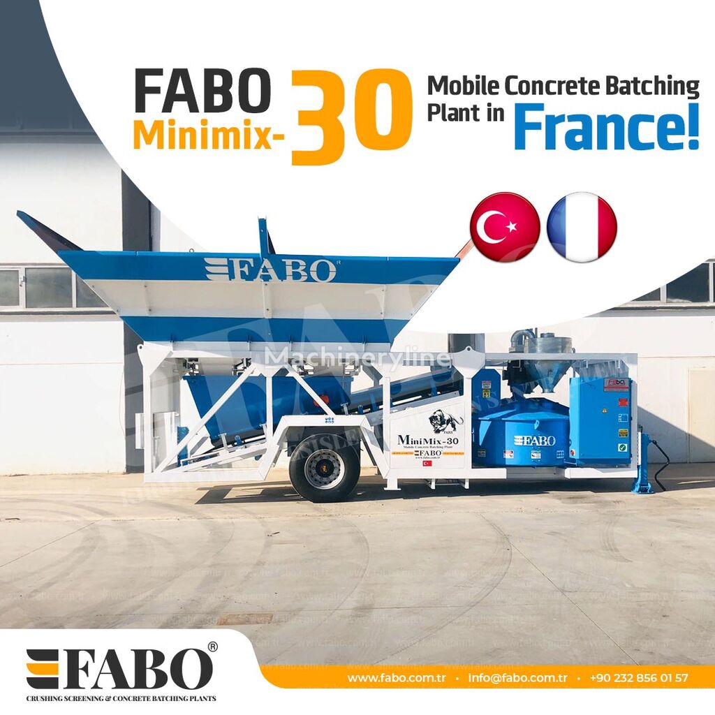 yeni FABO MOBILE CONCRETE PLANT CONTAINER TYPE 30 M3/H FABO MINIMIX beton santrali