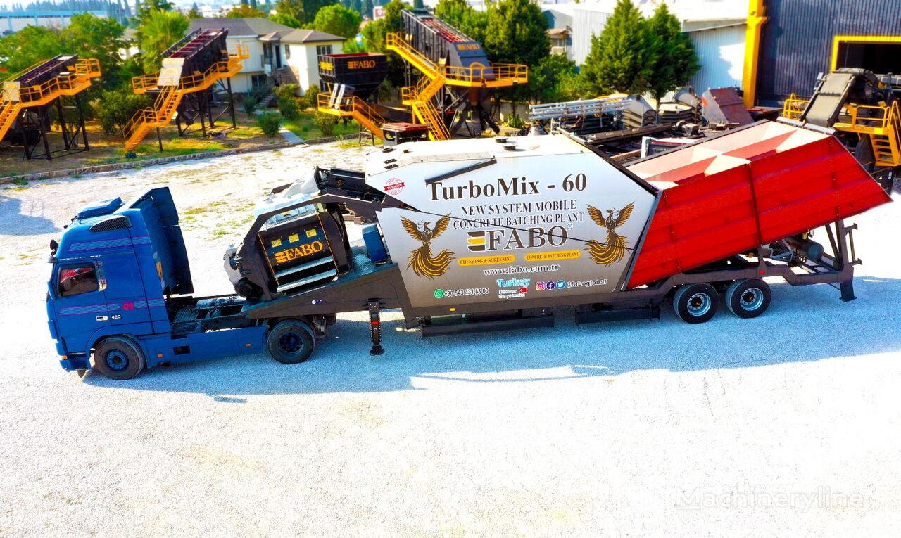 yeni FABO TURBOMIX-60 MOBILE CONCRETE MIXING PLANT beton santrali