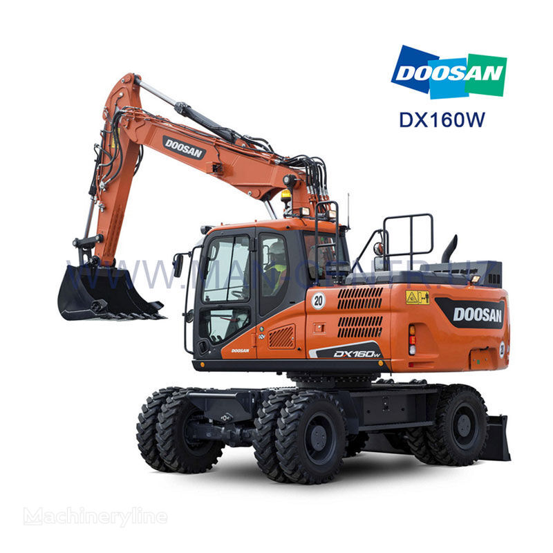 yeni Doosan DX160W tekerlekli ekskavatör