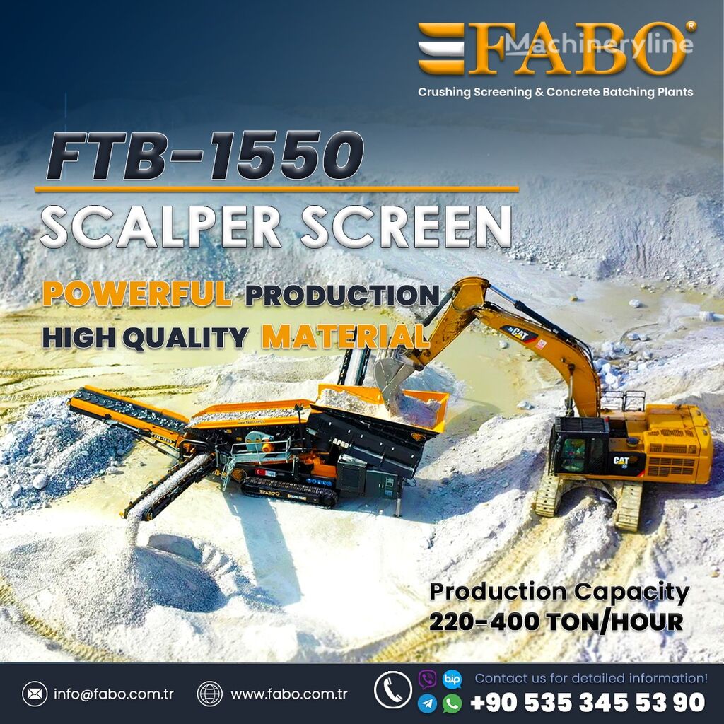 yeni FABO FTB 15-50 MOBILE SCALPING SCREEN  taş kırma tesisi