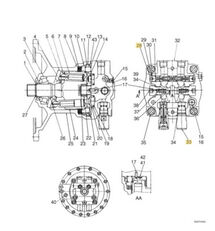 New Holland E485B ekskavatör için New Holland LS15V00018F1 LS15V00018F1 hidrolik motor